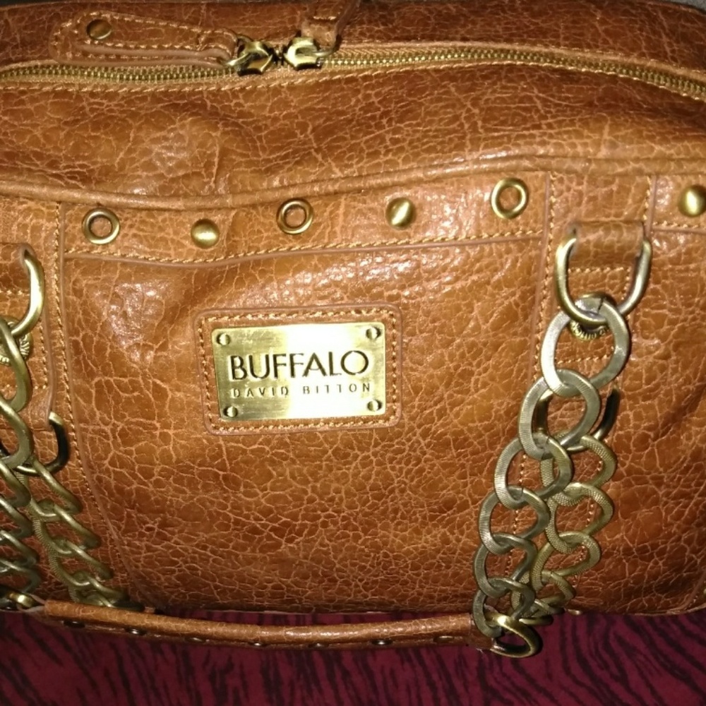 Buffalo David Bitton cognac satchel